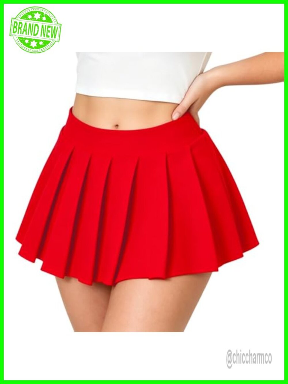 Women's Pleated Mini Skirt A-Line Y2K Short Skirt